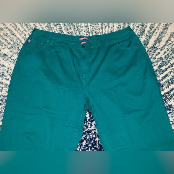Woman Within Teal Natural Fit Pants (NWOT) - Picture 4 of 8